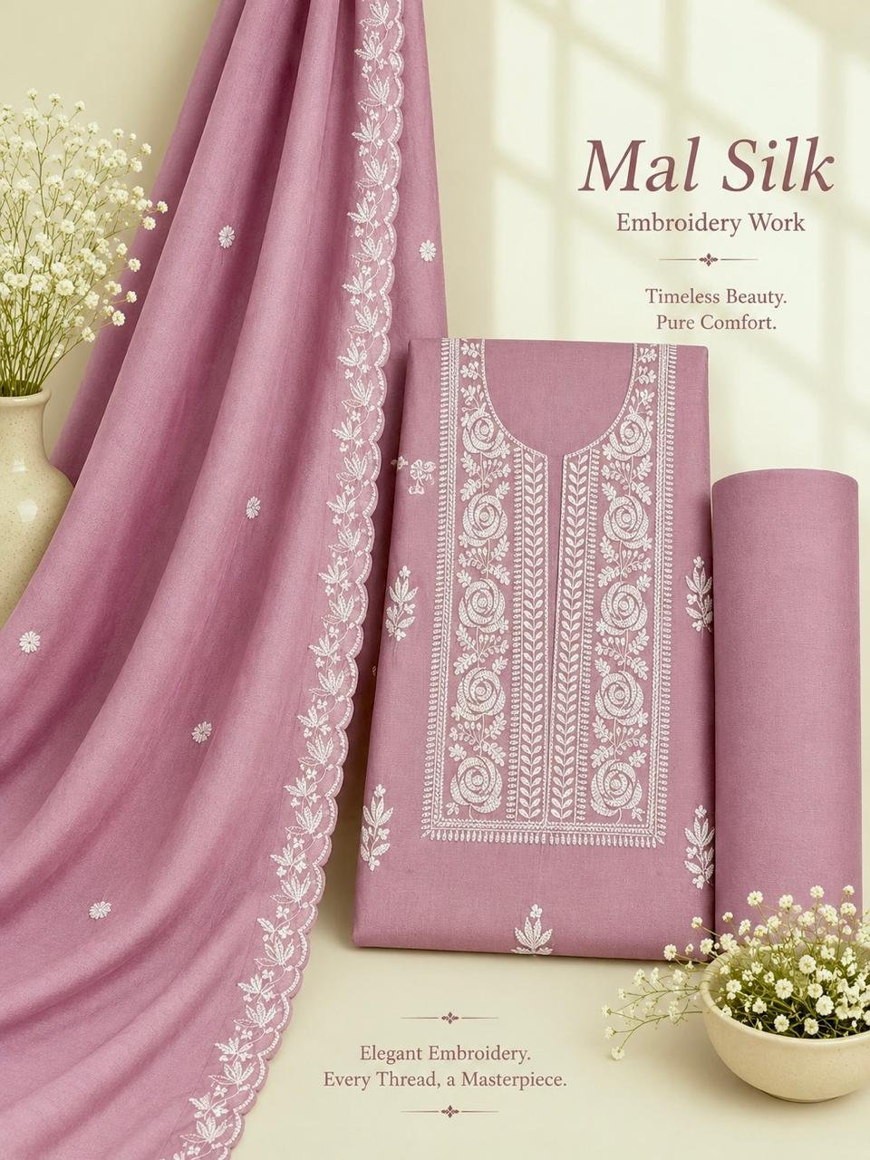 Timeless elegance, Pakistani style😎💫 Material only Muslin Fabric Designer