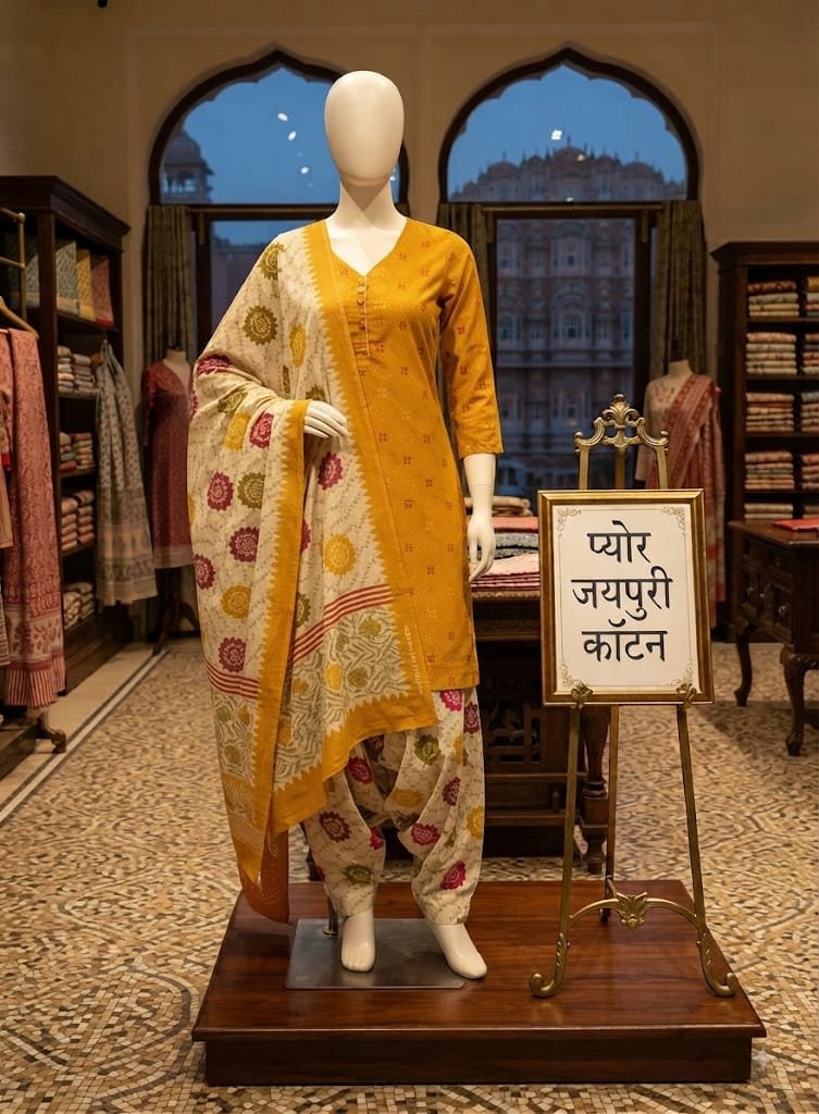 Dress Material Fabric : JAIPURI Cotton *
