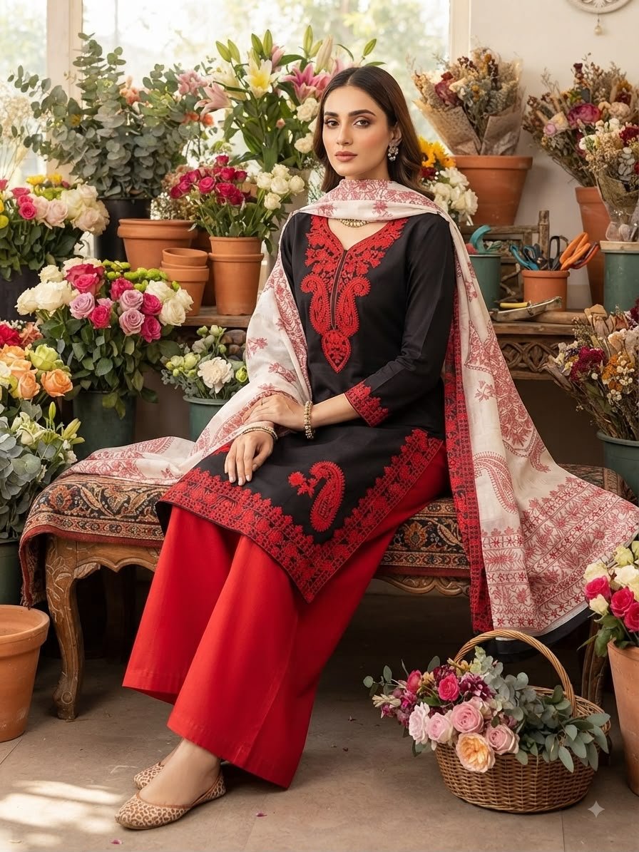 Rayon Fabric 👚Top. Pure Rayon cotton with neck & Daman Kashmiri work